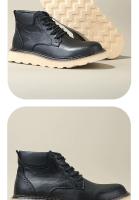 Zapatos de cuero de vaca puro de alta gama, zapatos de punta alta de piel de vaca de primera capa, botas de hombre con suela de grue. - details 7