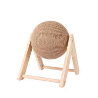 Juguete Para Gatos Rascador De Sisal Y Madera Estable Triangular Durable Juguete De Rotación Para Interiores Con Soporte - details 9