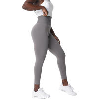 NVG Leggings de gimnasio sin costuras para mujer, suaves para entrenamiento, ropa de yoga de LICRA de cintura alta - details 9