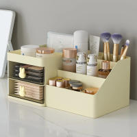 Caja de almacenamiento de papelería de escritorio con 10 compartimentos, 2 cajones, bonito conejito, organizador de cajones para cosméticos, decorativo de gran capacidad - details 12