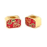 Pulseras de Brass Dorado Mate 4PCS Grande Agujero Abalorios para Hacer Joyas DIY - details 45