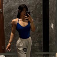 DFYNE-Top de tiras palangre de impacto para mujer, sujetador ajustado con espalda descubierta para yoga y gimnasio, ropa de entrenamiento elástica, top de gimnasio, sujetadores deportivos con cuello halter - details 40