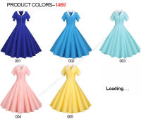 Vestido midi elegante e informal de verano para mujer, de línea A, manga corta, liso, para fiesta. - details 1