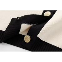 BUNO- chaqueta de punto de verano para mujer, nueva moda informal, clásico, cuello redondo, un solo pecho, suéter de manga corta, abrigo, Tops - details 9