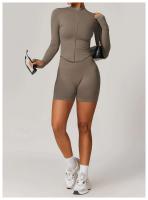 Pantalones cortos deportivos sin costuras para mujer, monos push-pull de cintura alta para gimnasio, ropa de yoga - details 3