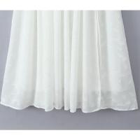 Nueva ropa de mujer europeo y americano diseño francés lado dividido delgado perla decorativa vestido largo - details 16