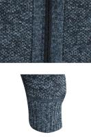 Suéter de punto con cuello abierto para hombre, abrigo de lana con cremallera de Color sólido adelgazante, Top para hombre - details 18