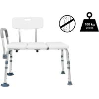 Bañera Adulto con Asa Acolchada, Silla Personas Mayores, Taburete Antideslizante, Blanco - details 4