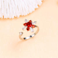 Anillo giratorio de flor de molino de viento con copos de nieve de circonio de cristal a la moda para mujeres y niñas, joyería para fiesta, regalo antiestrés - details 20