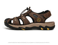 Sandalias de cuero genuino para hombre, zapatos de playa de piel de vaca transpirables, sandalias deportivas para senderismo al aire libre, sandalias romanas para hombre - details 26