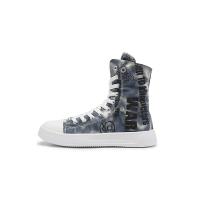 Una tallas dos tallas mujer pareja top alto con cordones nuevas alpargatas tallas euro tablero de graffiti plano - details 11