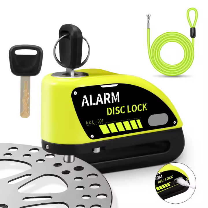 Cerradura de Alarma para Motocicleta Anchtek Resistente al Agua para Bicicleta con Alarma de 110db Accesorios de Candada de Freno de Disco de Moto - 1