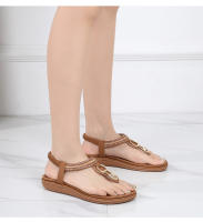 Sandalia Plana Mujer 2025 Boho Chic con Hebillas Metálicas de Lujo - Zapatos de Verano Cómodos para Playa, Fiesta y Diario, Moda Primavera-Verano Elegante - details 22
