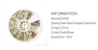 KADS 3D metálico oro/plata remache escamas de uñas arte Decoración Accesorios de uñas manicura brillo gemas - details 1