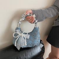 Bolso plisado de lentejuelas de estilo coreano, bolso cruzado con cadena y colgante de lazo exquisito, bolso de hombro ligero de Color sólido - details 28