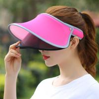 Verano ajustable protección solar Anti-UV visera sombrero para el sol cubierta facial escudo parasol gorra de ala ancha - details 13