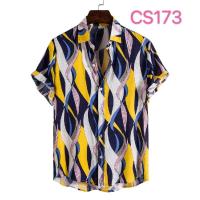 Camisa ajustada de manga corta para hombre, ropa informal con estampado grande, novedad de verano, 2021 - details 22