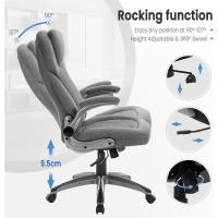 Silla de Oficina Ejecutiva Ergonómica Altura Ajustable, Resalto Alto, Brazos, Ruedas, Negro - details 12
