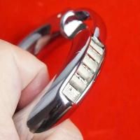 Embalaje privado Anillo de metal sexy, anillo para hombres, juguetes sexuales, anillo para retrasar la eyaculación, camilla ajustable para bolas de escroto, peso estirado, - details 2