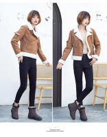 Botas de nieve cálidas de gran tamaño para mujer, además de zapatos de algodón impermeables de lana, botas cálidas impermeables de corte medio - details 5
