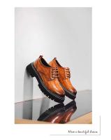 Zapatos de vestir gruesos hechos a mano para hombre, informales, de cuero, de alta calidad, color negro, para fiesta de lujo - details 4
