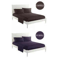Juego de Ropa de Cama de Poliéster Microfibra Cepillada 4 Piezas: Funda de Almohada Plana, Sábana Bajera y 2 Fundas de Almohada - details 3