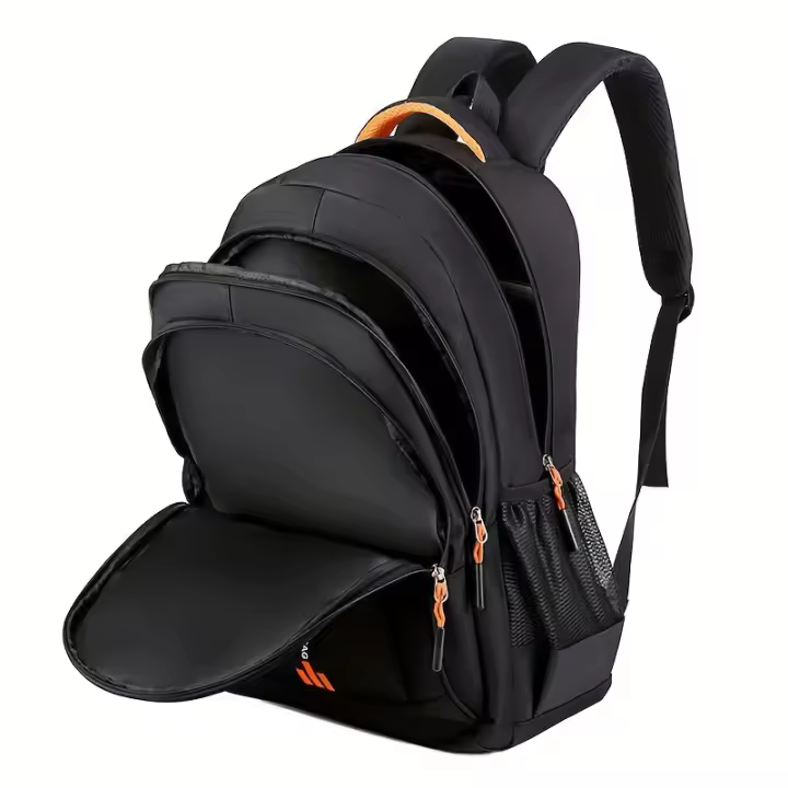 Mochila de Escuela para Hombres de Secundaria y Preparatoria de Gran Capacidad, Tendencia para Estudiantes Universitarios, Versión Coreana de Mochila de Viaje de Ocio [dirección de la cabeza al tirar aleatoriamente] - 1
