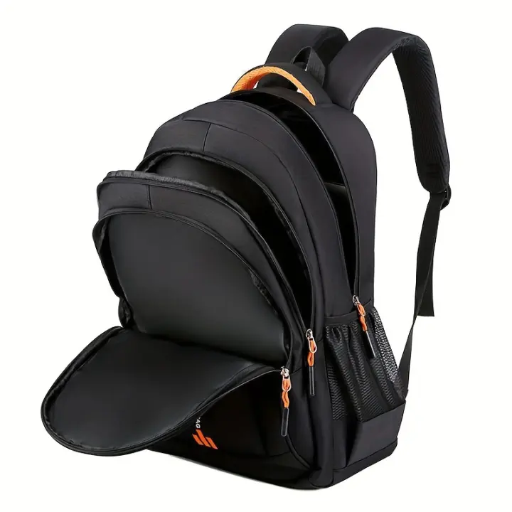 Mochila de Escuela para Hombres de Secundaria y Preparatoria de Gran Capacidad, Tendencia para Estudiantes Universitarios, Versión Coreana de Mochila de Viaje de Ocio [dirección de la cabeza al tirar aleatoriamente] - 1