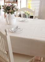 Mantel grueso de lino y algodón para Navidad, dobladillo de encaje blanco, empalme, lavable, para café, cena, banquete de boda - details 8