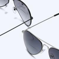 Gafas de sol de lectura bifocales para piloto, lentes negras de aleación, ligeras, llanta completa, + 0,75 a + 4, ver de cerca y lejos - details 9