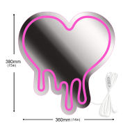 Luz de Espejo de Neón LED Alimentada por USB Decoración de Pared Regalo Ideal para Habitación de Novia y Niña Soporte de Maquillaje para Sala de Estar - details 5