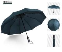 Paraguas plegable automático a prueba de viento para mujer, grande e impermeable con tono negro, 10K - details 9