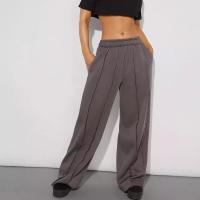 Pantalones deportivos de cintura elástica para mujer, pantalones largos fluidos para primavera y otoño, elásticos, clásicos y cómodos - details 2