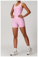 Conjunto deportivo cruzado de cintura alta para mujer, traje corto sin espalda, ajustado, desnudo, para Yoga, correr, Fitness - details 13