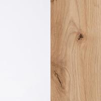 Centro Doble Altura, Mesita para Salón, Mesa Auxiliar, Modelo Iris, Acabado en Color Blanco Artik y Roble Nodi, - details 2