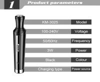 Kemei-maquinilla de afeitar eléctrica 4 en 1 para hombre y mujer, Kit de aseo Facial portátil multifunción, afeitadora negra para barba y bigote - details 1