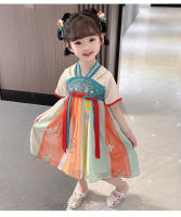 77187 Hanfu verano Ru falda niñas Tang estilo chino Han Element vestido súper inmortal para niños - details 9