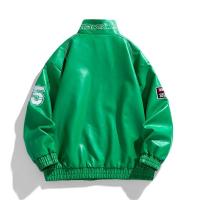 Primavera y otoño nueva ropa de motocicleta para hombres marca de moda chaqueta de cuero PU chaqueta fina moda abrigo bordado - details 19