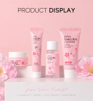 4 unids/bolsa LAIKOU Sakura juegos de cuidado de la piel limpiador Facial crema Facial tóner protector solar reparación hidratante tierno producto para el cuidado del rostro - details 7