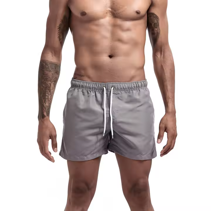 Verano 2024, pantalones cortos de playa con forro de malla, pantalones cortos deportivos para nadar, trajes de baño estilo hombre. - 1