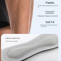 Rodillera de neopreno con correa de soporte, diseño antideslizante, transpirable, correa para tendón rotuliano, amortiguador ajustable - details 6