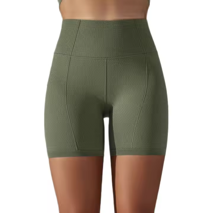 Shorts Deportivos de Yoga para Mujeres Leggings Transpirables Sin Costuras para Correr, Pedalear, Entrenamiento en Cintura Alta Colección de Verano para Gimnasio - 1