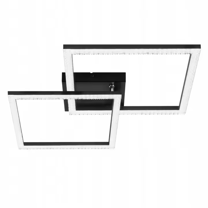CBJKTX Lámpara de techo LED moderna para sala de estar color negro 3000K blanco cálido cristal 24W para cocina dormitorio - 1