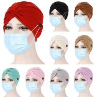 Gorro ajustable para pérdida de cabello para mujer, protección para los oídos, turbante musulmán para cáncer, gorro de quimio, pañuelo para la cabeza - details 6