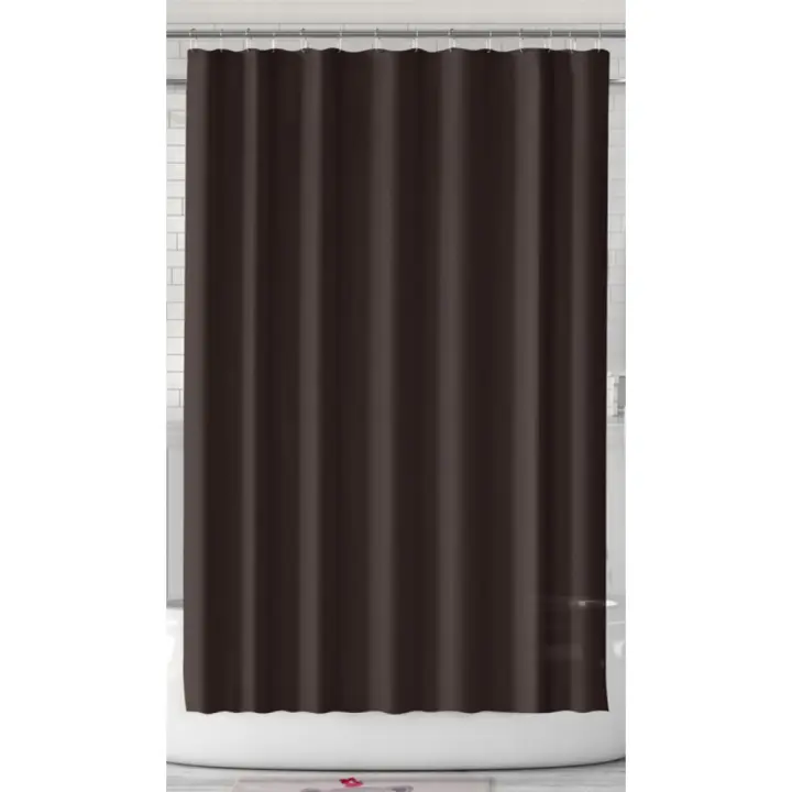 Cortina Ducha Antimoho Impermeable Lavable Menta Verde Tela Poliéster Grandes Cortinas de Baño - 1