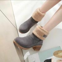 Botas de nieve de gamuza con tacón grueso de tubo medio europeo y americano de otoño e invierno para mujer Botas de algodón para mujer - details 18