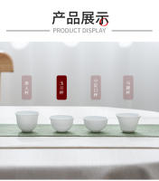 Juego de Gongfu con olor a fragancia de degustación de neumáticos finos de porcelana de hueso, taza de té de cerámica con boca inversa, taza de magnolia - details 4
