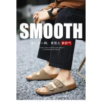 Zapatos De Hombre Cómodos De Cuero Para Playa Sandalias De Verano Moda 2024 Zapatos De Moda Para Hombres Sandalias De Madera Antideslizantes Tallas Reales - details 1