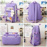 Mochila escolar Kawaii para niños y niñas, bolsa para ordenador portátil, para estudiantes, 5 piezas, 2023 - details 26