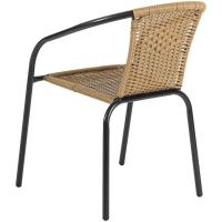 Conjunto de 2 Sillas de Jardín para Exterior |   2 Sillones de Ratán Natural y Acero para Balcón o Terraza |   Apilables |   Cómodas y resistentes | Conocimientos generales - details 24